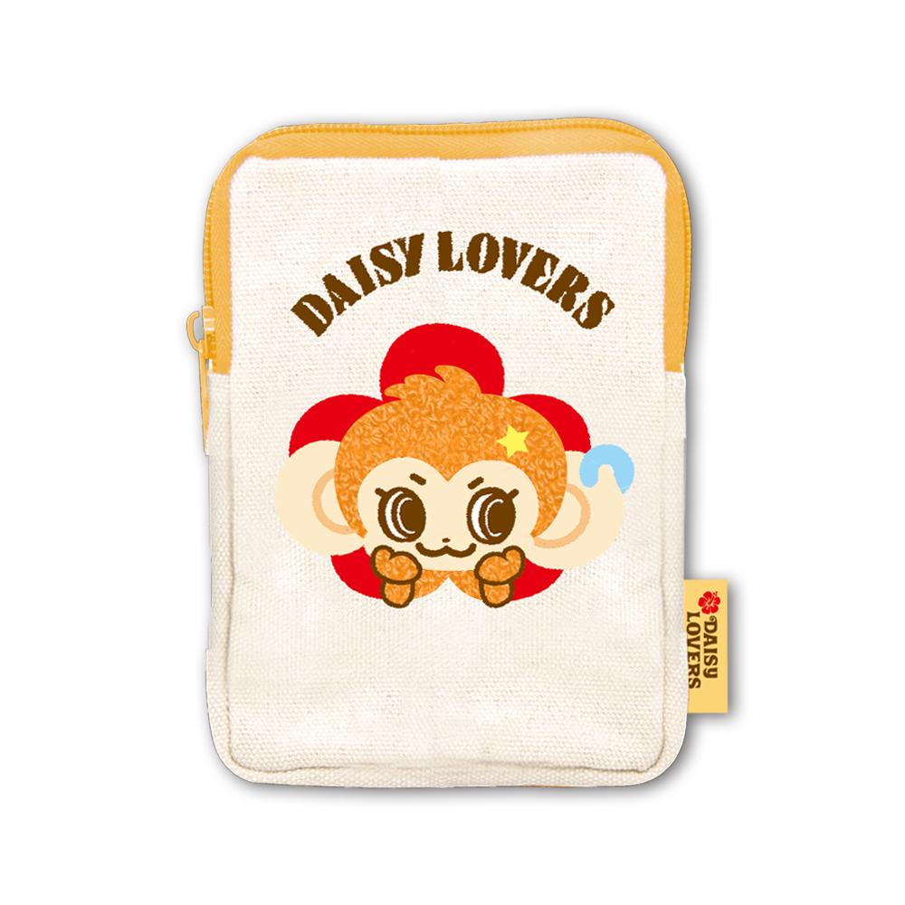 デイジーラヴァーズのルッキーが刺繍されたイエローのポーチ