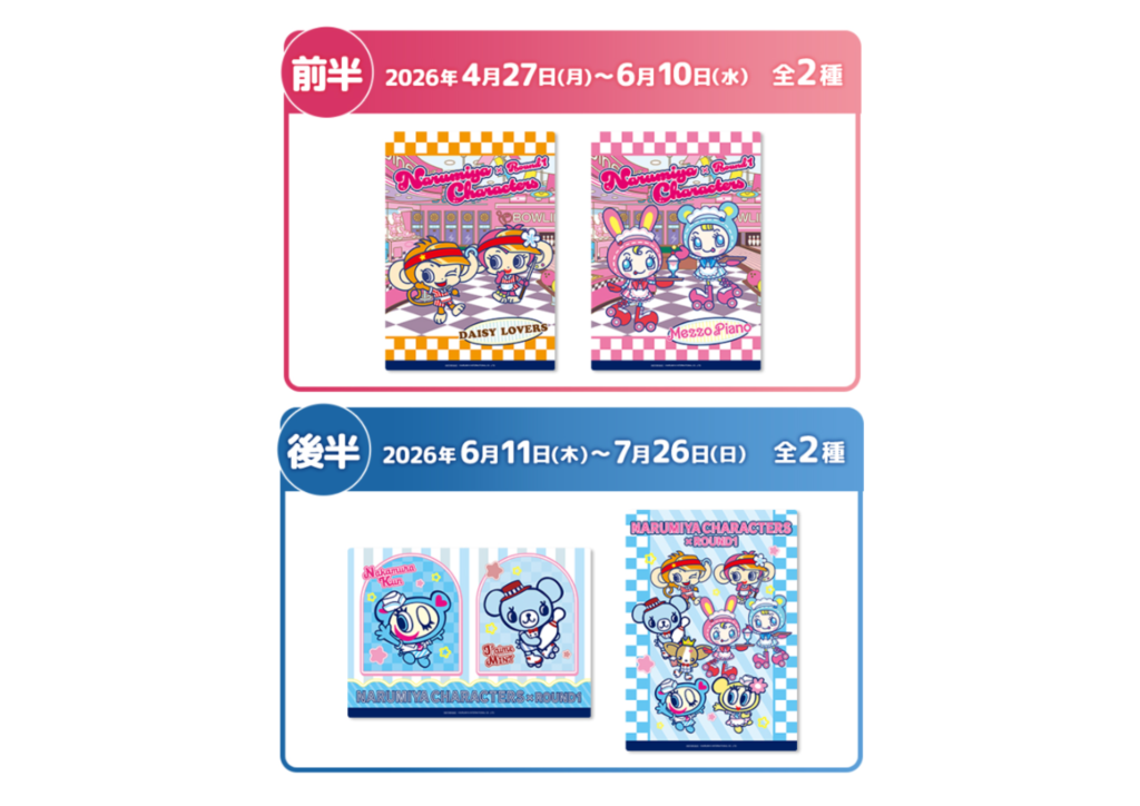 ナルミヤキャラクターズ×ROUND1 ノベルティ B4ビジュアルマット